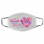 Mother's Day Mask Cover, White, Cloth Face Cover – Medium/Large