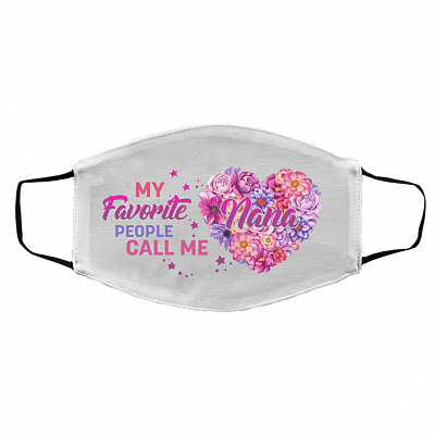 Mother's Day Mask Cover, White, Cloth Face Cover – Medium/Large