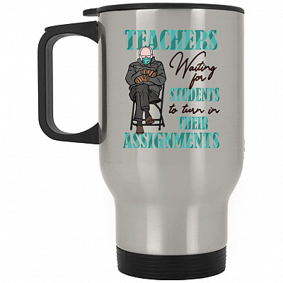 14 oz. Silver Travel Mug