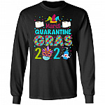 Mardi Gras 2021 Quarantine Hoodie, Black, Long Sleeve