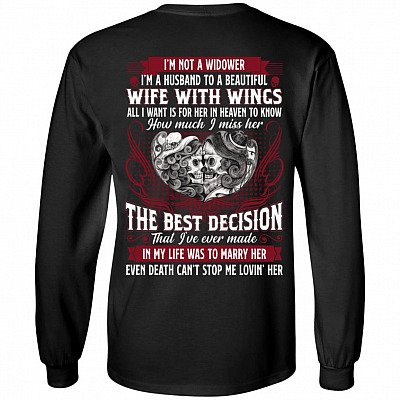 I'm Not A Widower I'm A Husband, Black, Long Sleeve