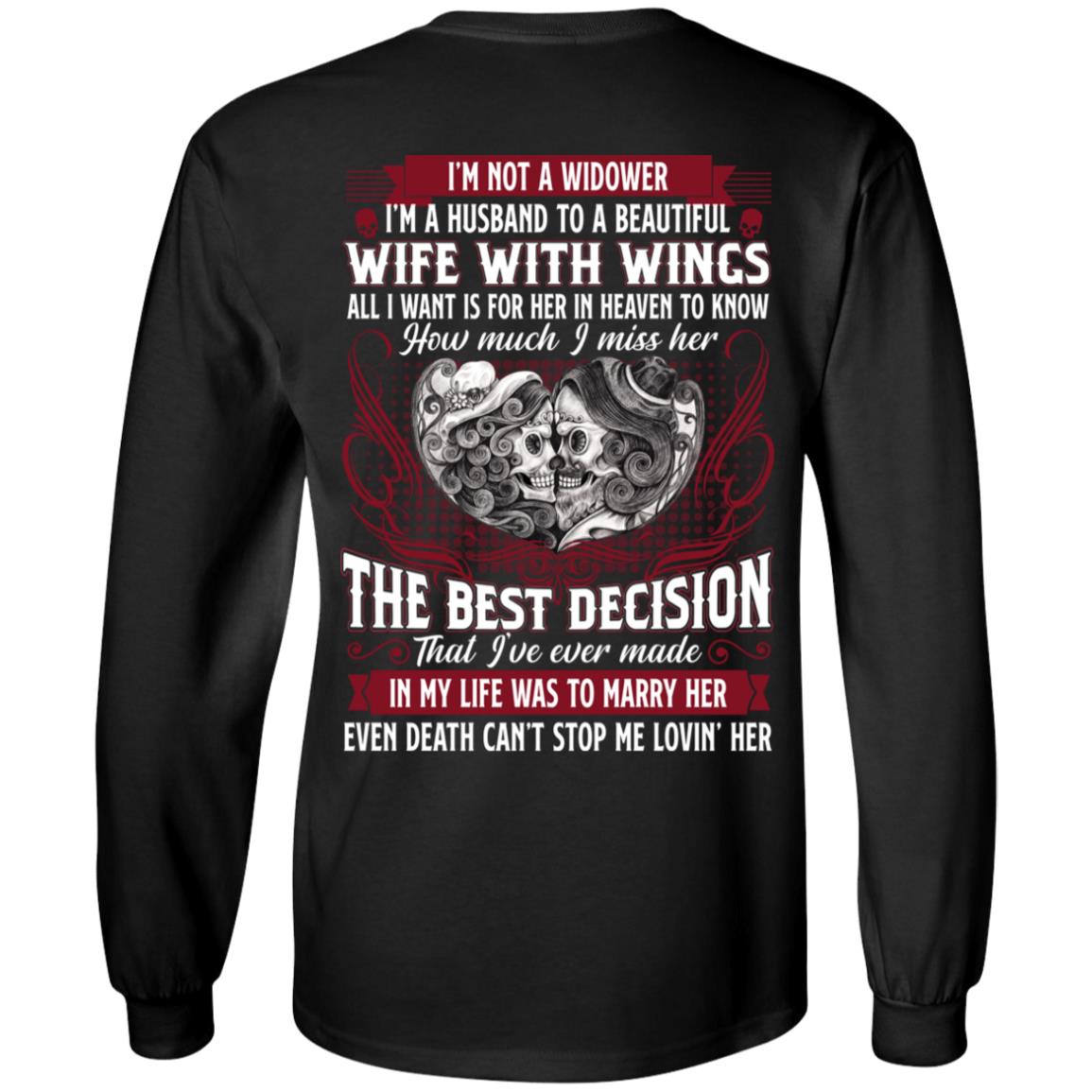 I'm Not A Widower I'm A Husband, Black, Long Sleeve