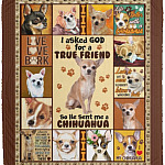 I Asked God For A True Friend Blanket, White, Cozy Plush Fleece Blanket - 50x60 I Asked God For A True Friend Blanket, White, Cozy Plush Fleece Blanket - 50x60