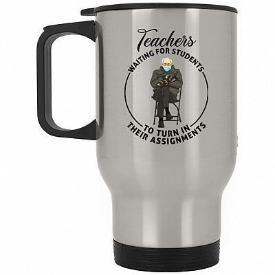 14 oz. Silver Travel Mug