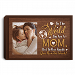 Personalized Photo You Are A Mom Gallery Wrapped Framed Canvas Prints-Unframed Poster-Home Decor Wall Art, White, 0.75'' Framed Canvas