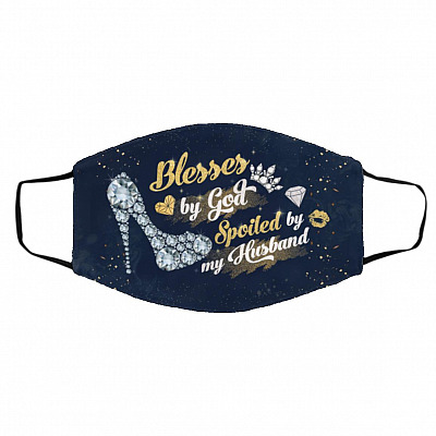 Blessed By, White, Cloth Face Cover – Medium/Large