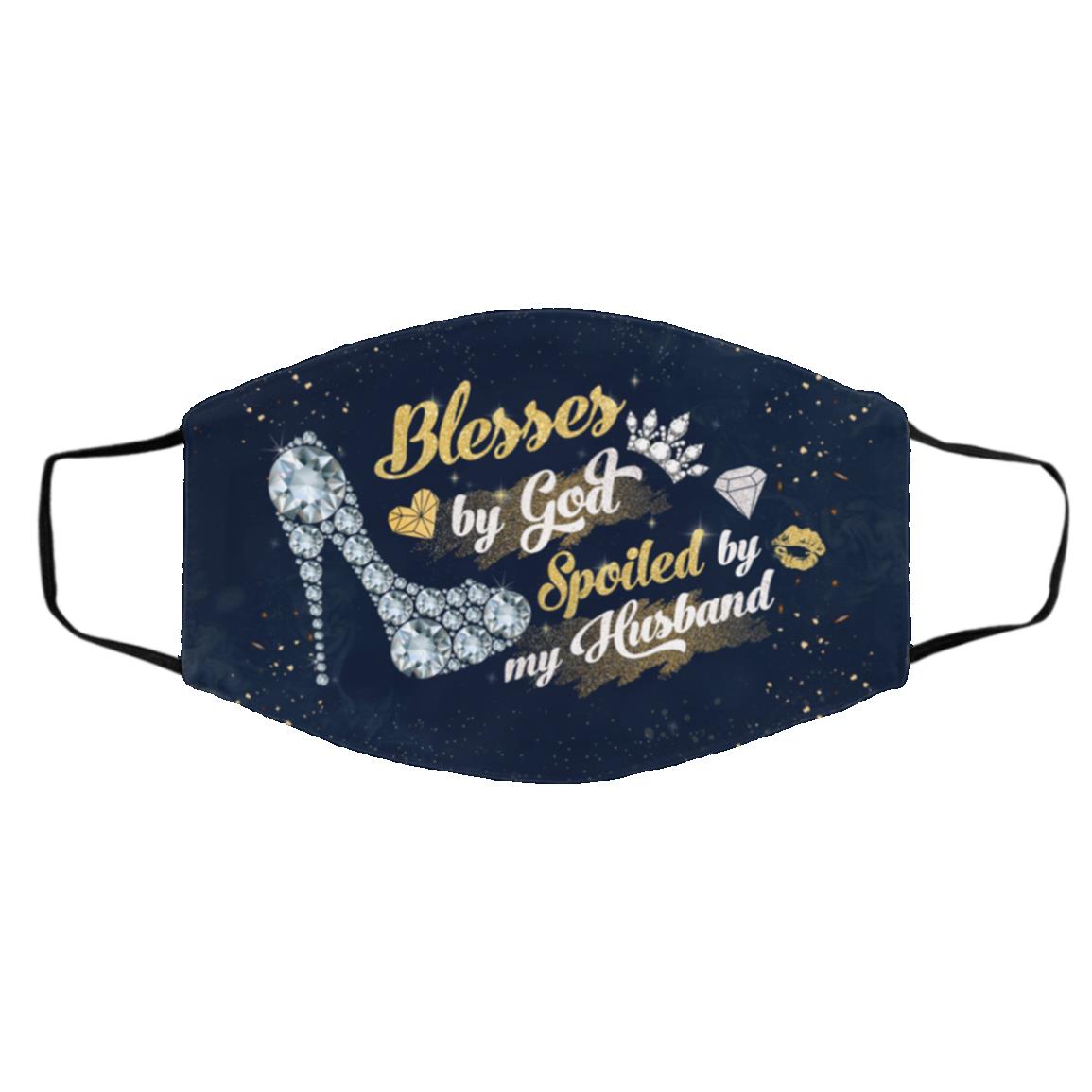 Blessed By, White, Cloth Face Cover – Medium/Large