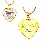 I Smile Because You're My Step Mom I Laugh Because You Married My Dad Heart Pendant Necklace Gifts - Heart Luxury Necklace (Gold Plated)