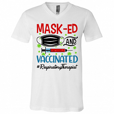 3005 Unisex Jersey SS V-Neck T-Shirt, White, V-Neck T-Shirt