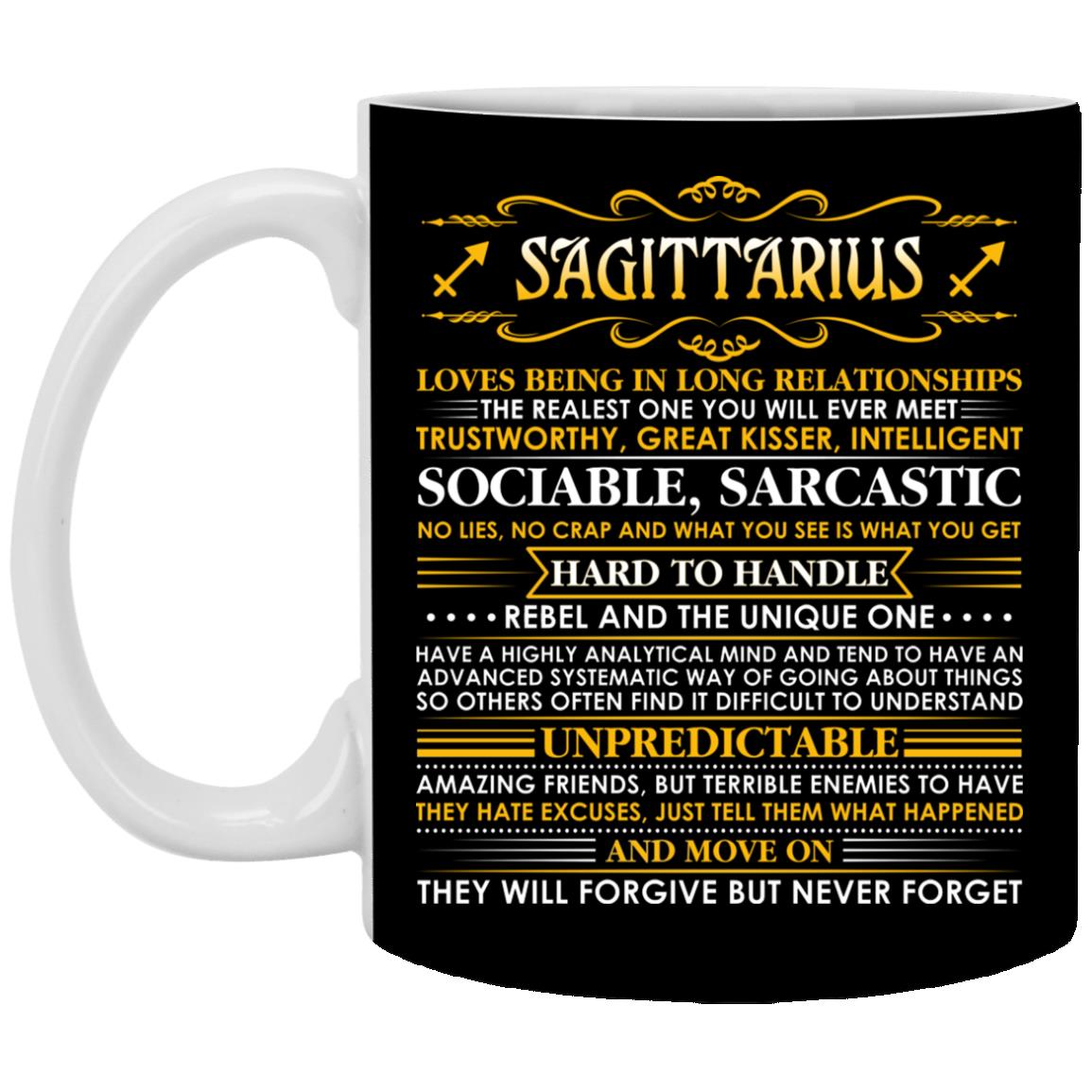 sagittarius, Black, 11 oz. White Mug sagittarius, Black, 11 oz. White Mug