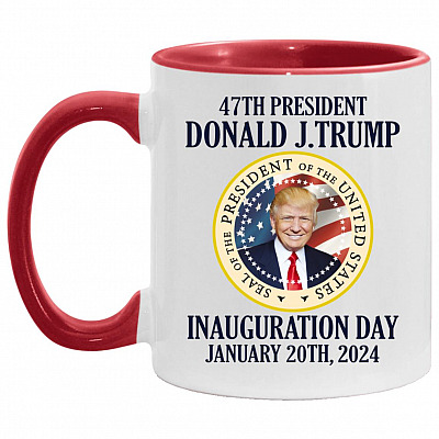 Trump Is Accent Mug, White/Red, 11 oz. Accent Mug