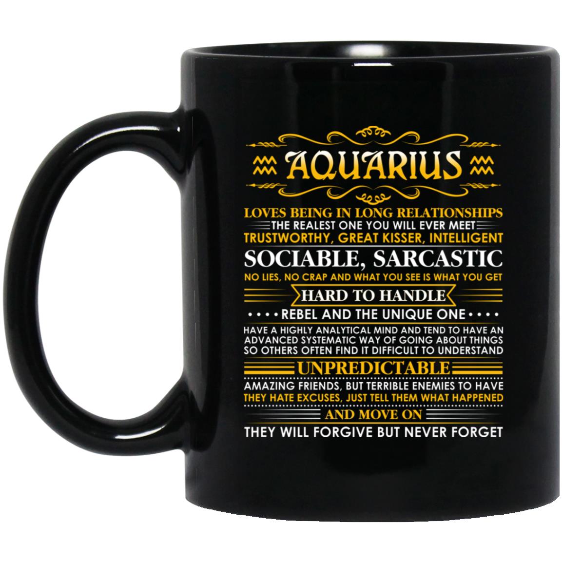 Aquarius Mug, Black, 11 oz. Black Mug Aquarius Mug, Black, 11 oz. Black Mug