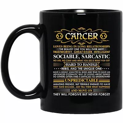 Cancer Mug, Black, 11 oz. Black Mug