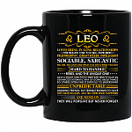 Leo Mug, Black, 11 oz. Black Mug Leo Mug, Black, 11 oz. Black Mug