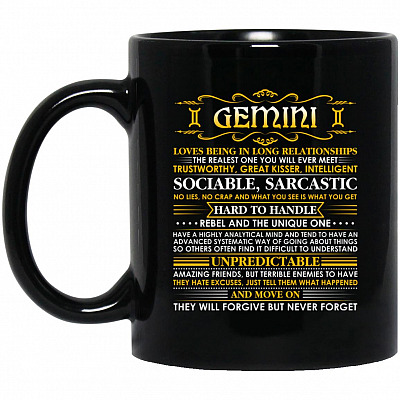 Gem Mug, Black, 11 oz. Black Mug