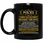 Pisces Mug, Black, 11 oz. Black Mug Pisces Mug, Black, 11 oz. Black Mug