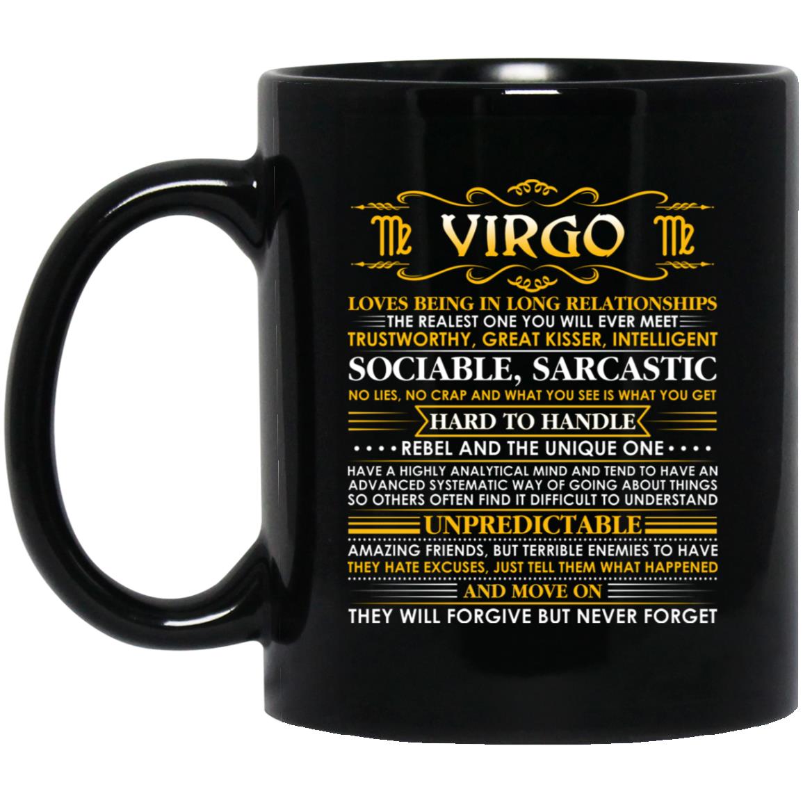 Virgo Mug, Black, 11 oz. Black Mug Virgo Mug, Black, 11 oz. Black Mug