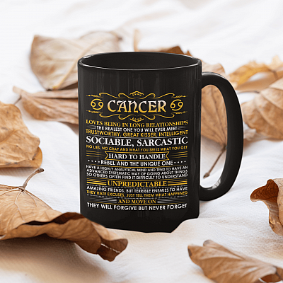 Alternative view of Cancer Loves Being In Long Relationships Ceramic Coffee Mug