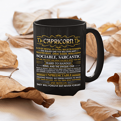 Alternative view of Capricorn Loves Being In Long Relationships Ceramic Coffee Mug