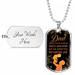 Dad I Know You've Loved Me Since I Was Born But I've Loved You My Whole Life Dog Tag Pendant Necklace - Dog Tag (Silver)