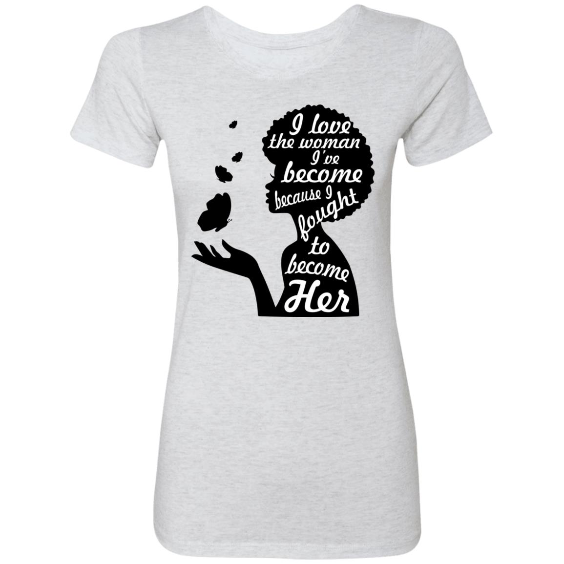 G500L Ladies' 5.3 oz. T-Shirt, Heather White, Premium Ladies T-Shirt