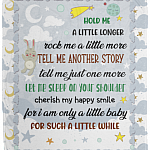 Hold Me a Little Longer Tell Me Another Story Little Baby Songs Fleece Blanket - Woven Blanket, White, Cozy Plush Fleece Blanket - 50x60 Hold Me a Little Longer Tell Me Another Story Little Baby Songs Fleece Blanket - Woven Blanket, White, Cozy Plush Fleece Blanket - 50x60