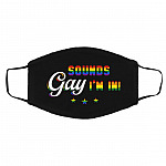 Gay Mask, Black, Cloth Face Cover – Medium/Large