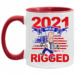 Rigged 2021 Mug, White/Red, 11 oz. Accent Mug