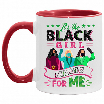 Kamala Harrist Mug, White/Red, 11 oz. Accent Mug