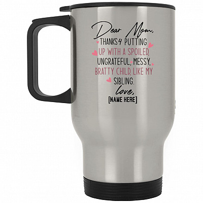 14 oz. Silver Travel Mug