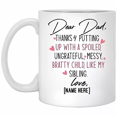 dad mug, White, 11 oz. White Mug