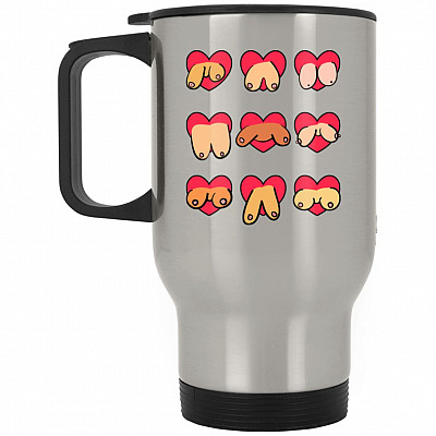 14 oz. Silver Travel Mug