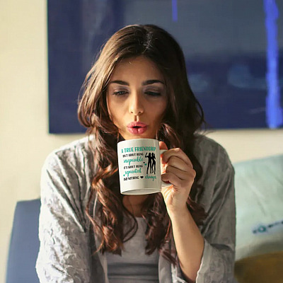 Alternative view of A True Friendship Isn't About Being Inseparable Ceramic Coffee Mug-Beer Stein-Water Bottle-Color Changing Mug