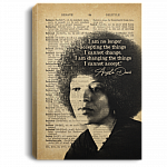Angela Davis I Am No Longer Accepting The Things I Cannot Change Feminism Framed Canvas - Unframed Poster, White, 0.75'' Framed Canvas