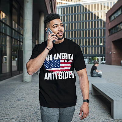 Alternative view of Pro America Anti Biden Pro Trump Lion Biden Is Not My President T-shirt - Fuck Biden Shirt