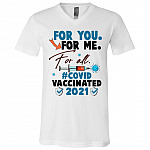 For You for Me, White, V-Neck T-Shirt