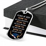 Graduation Class Of 2021 Senior Behind You All Your Memories Dog Tag Pendant Necklace - College Graduation Gift - Dog Tag (Silver)