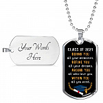 Graduation Class Of 2021 Senior Behind You All Your Memories Dog Tag Pendant Necklace - College Graduation Gift - Dog Tag (Silver)