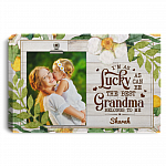Custom Photo I'm As Lucky As Can Be The Best Grandma Gallery Wrapped Framed Canvas Prints - Unframed Poster, White, 0.75'' Framed Canvas