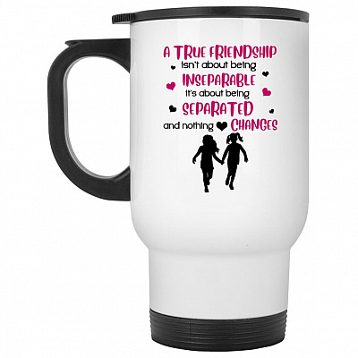 14 oz. White Travel Mug