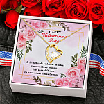 Happy Valentines Day 2021 Love Begins Valentine's Day Gift Ideas for Her Forever Love Pendant Necklace