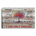 I Only Can Imagine Remembering a Loved One Gift Framed Canvas Prints - Unframed Poster - Home Wall Art, White, 0.75'' Framed Canvas