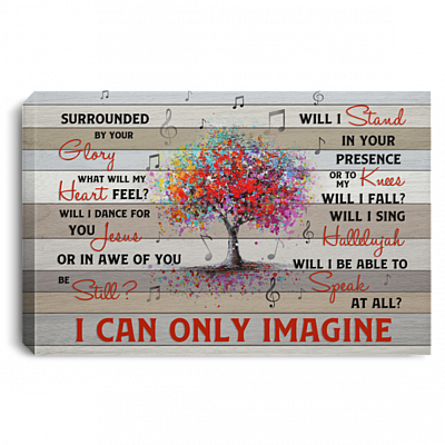 I Only Can Imagine Remembering a Loved One Gift Framed Canvas Prints - Unframed Poster - Home Wall Art, White, 0.75'' Framed Canvas