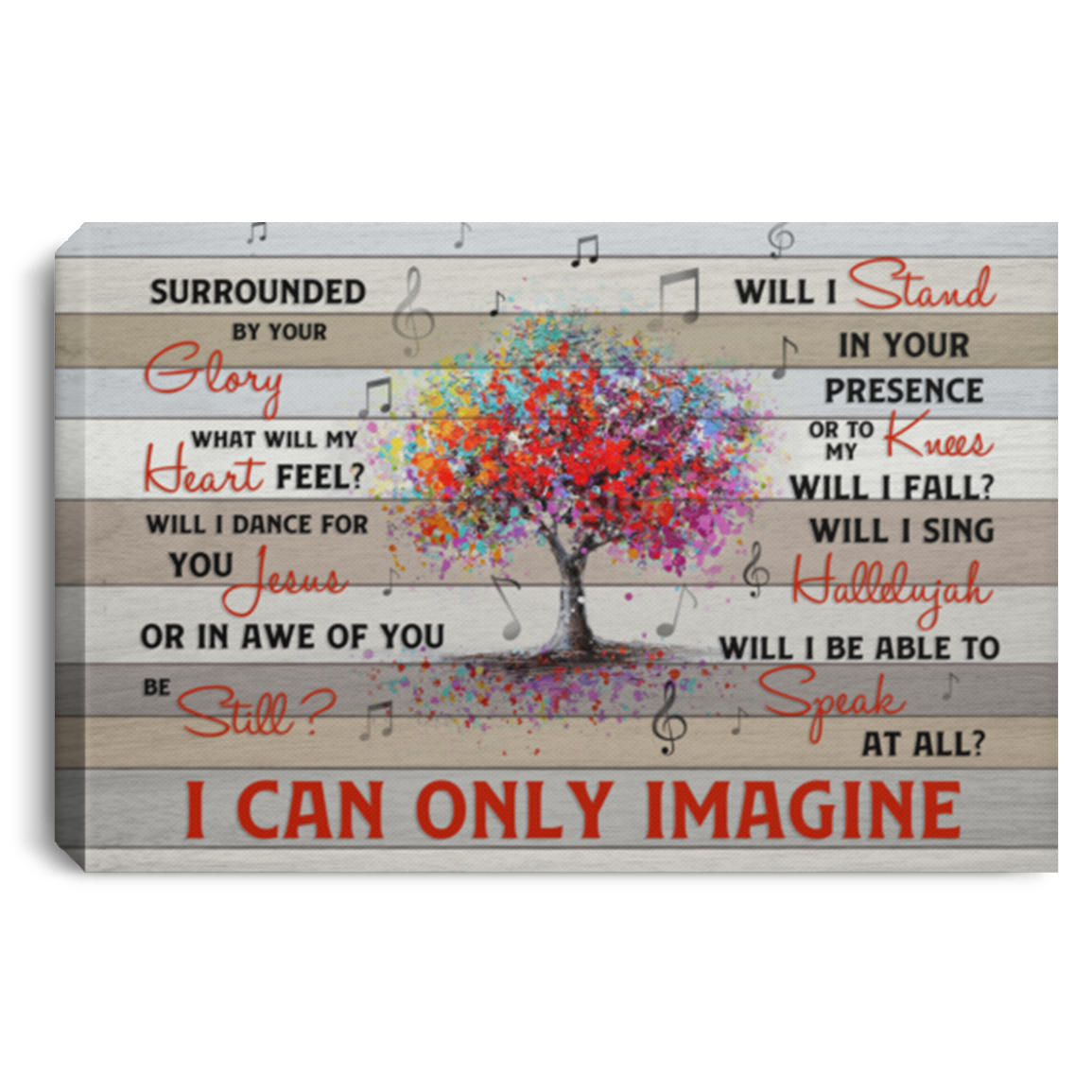 I Only Can Imagine Remembering a Loved One Gift Framed Canvas Prints - Unframed Poster - Home Wall Art, White, 0.75'' Framed Canvas