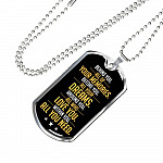 Behind You All of Your Memories Before You All of Your Dreams Dog Tag Pendant Necklace Gifts for Men - Dog Tag (Silver)