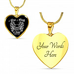 Memorial Gifts Your Wings Were Ready but My Heart Was Not Heart Pendant Necklace - Heart Luxury Necklace (Gold Plated)