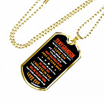 From Grandparents to My Grandson Never Forget How Much I Love You as You Grow Older Dog Tag Pendant Necklace - Dog Tag (Gold Plated)