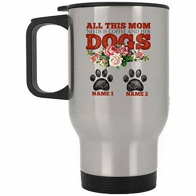 14 oz. Silver Travel Mug