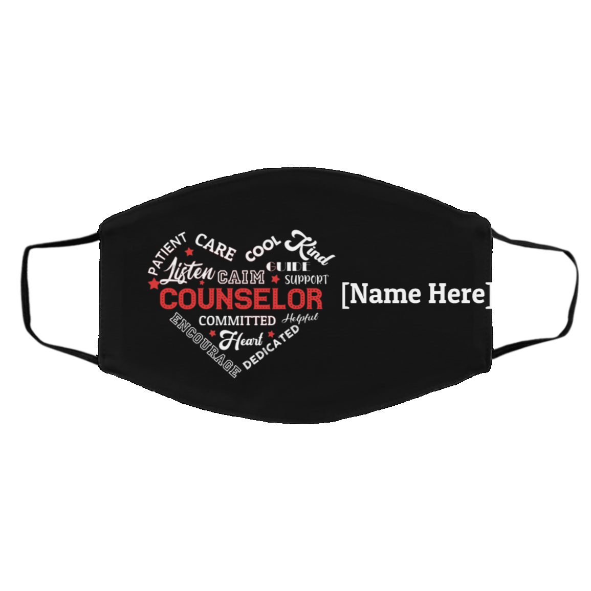 Personalized Heart Of Counselor Washable Reusable Custom Printed Cloth Face Mask Cover, Black, Cloth Face Cover – Medium/Large Personalized Heart Of Counselor Washable Reusable Custom Printed Cloth Face Mask Cover, Black, Cloth Face Cover – Medium/Large