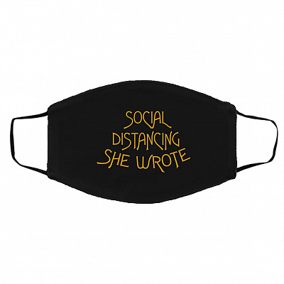 Social Distancing Mask, Black, Cloth Face Cover – Medium/Large